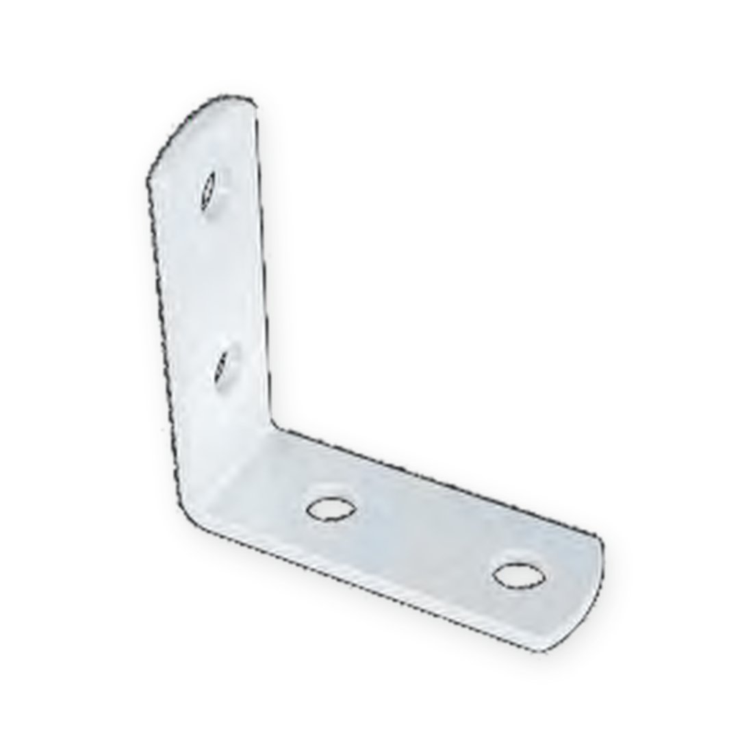Cantoneira metálica branca SFOR 25x25 mm